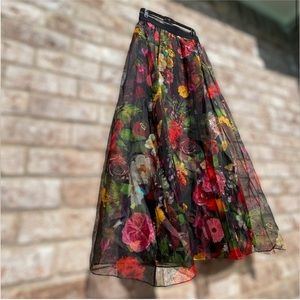 ALICE + OLIVIA YVonne Floral Maxi Gown Skirt 🌺🌸